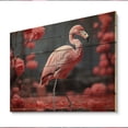thumbnail image 2 of Designart "Elegant Flair Pink Flamingo" Animals Print on Natural Pine Wood, 2 of 5