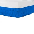 thumbnail image 2 of BedDecor Multi Ruffle Skirt 21 Inches Medium Blue/Full Egyptian Cotton Base Valance Sheet, 2 of 5