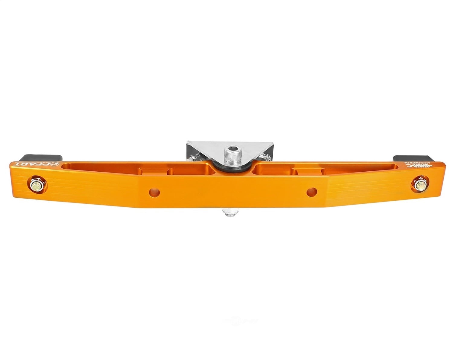 aFe Power 450-401011-N aFe Control PFADT Series Transmission Mount; Incl. Aluminum Trans. Mount w/Differential Brace/Nickel Plated Chassis Mount/Hardware; Orange;