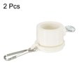 thumbnail image 3 of Bandera Poste Anillos Montaje Clips Giratorio Ajustable Sujetadores 23mm x 27mm Blanco Paquete de 2, 3 of 5