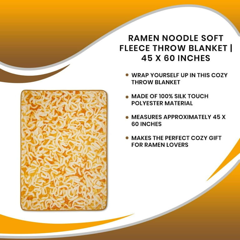 Ramen Noodle Soft Fleece Throw Blanket 45 x 60 Inches