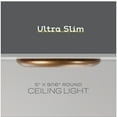 thumbnail image 3 of Next Glow Ultra Slim 5" LED Ceiling Light Fixture, 3000K Round, Dimmable Flush Mount Light, Bronze, 3 of 10