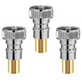 thumbnail image 1 of Water Inlet Coupling Adapter Washing Machine Faucet Connectors for Personal Homes Brass Material Automatic Water Cut-Off 3Pcs, 1 of 4