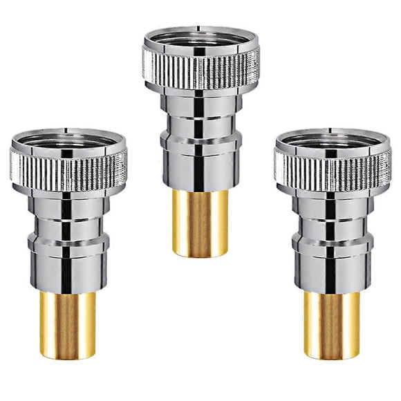Water Inlet Coupling Adapter Washing Machine Faucet Connectors for Personal Homes Brass Material Automatic Water Cut-Off 3Pcs