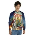 thumbnail image 4 of Merry Christmas Alaskan Malamute Santa Hat Xmas Tree Winter Holiday All Over Print 3D Baseball Jacket Alaska Mal Dog Lovers Gifts Bomber Jacket Softball - 01013, 4 of 6