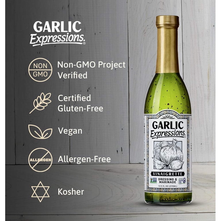 garlic expressions classic vinaigrette salad dressing & marinade 12.5 oz Pack of 12, Garlic Expressions Dressing & Marinade Vinaigrette, 12.5 fl oz