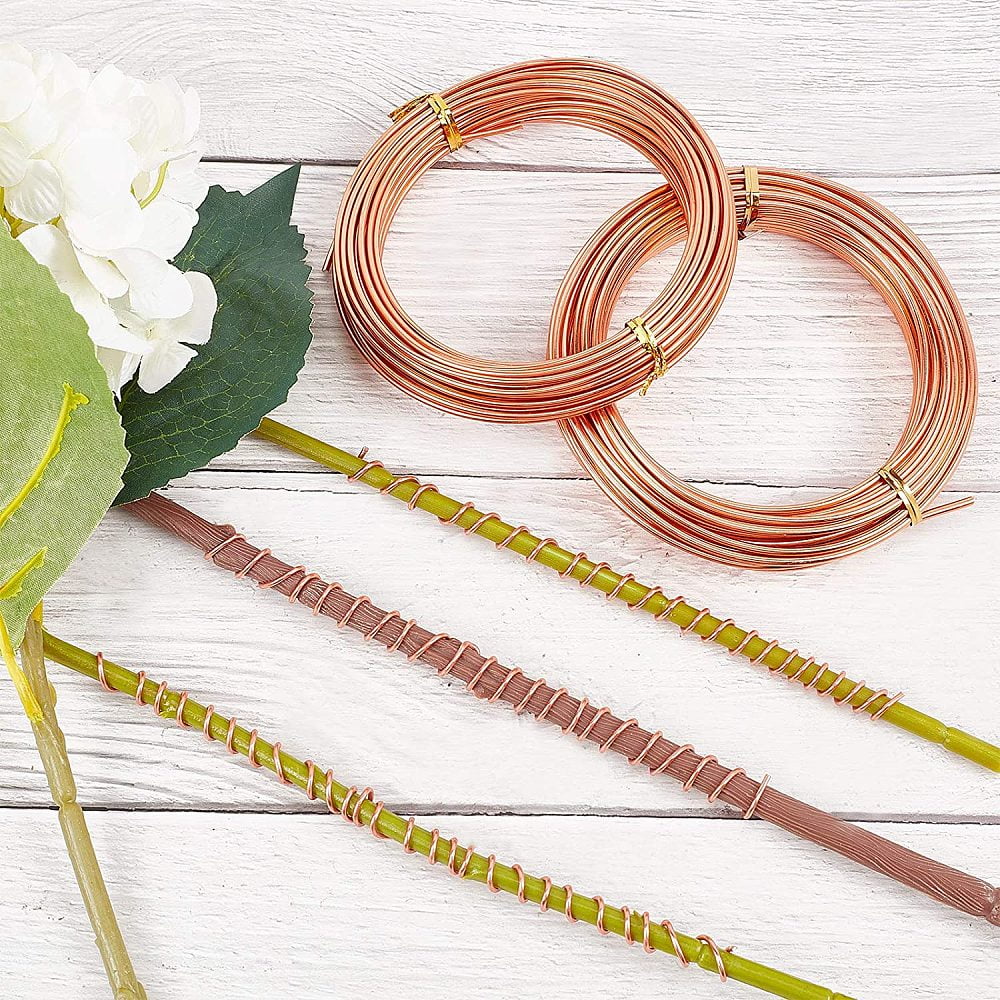 Tree Training Aluminium Wire 9 Rolls (Total 295 Feet) 3 Colors Bonsai Plant Training Wire 1/1.5/2mm Training Wire with Bonsai Wire Cutter for Holding Bonsai Branches DIY Mixed Color