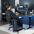 thumbnail image 4 of VIVO Black Mobile PC Cart with Storage, Premium Computer Tower Holder, 4 of 8