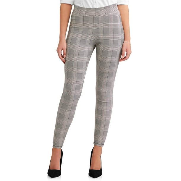 Time and Tru Women's Skinny Zip Back Ponte Pant