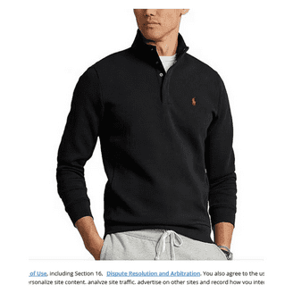 TNRCN HALF ZIP POLO BLACK RUFFLOG サイズL Polo Ralph Lauren Men's Luxury Jersey Sweater, Quarter-Zip