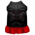 thumbnail image 3 of Pet Dog and Cat Dress Rhinestone, "Heart  Crossbones", 3 of 10