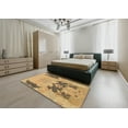 thumbnail image 4 of Ahgly Company Indoor Square Abstract Orange Abstract Area Rugs, 5' Square, 4 of 6