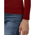 thumbnail image 5 of J. METHOD Women's Light Weight Basic Long Sleeve Turtleneck Knit Ribbed Shirt Sweater Mock Neck Top NEWT88 Burgundy M, 5 of 6