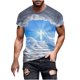 thumbnail image 1 of Camisetas de Manga Larga para Hombres Imprimir Cuello Redondo Camiseta de Manga Corta Lino de Algodón Poliéster, Top de Moda Casual para Hombres, 1 of 5