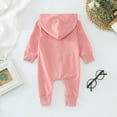 thumbnail image 5 of WUXIAN Toddler Girls Boys Winter Long Sleeve Jumpsuit Hooded Solid Color Outwear Children Clothes Infants Baby Versatile Dailywear, 5 of 5