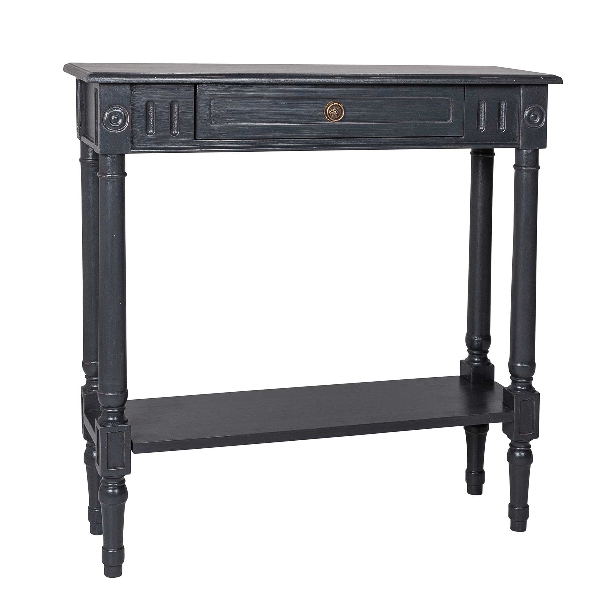 Penelope Black Solid Wood 1Drawer Console Table by East at Main