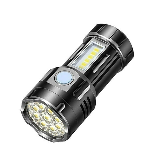 QHUDLV LED Magnetic Flashlight, 800mAh Rechargeable 3.35x1.60in, 6 Modes COB Work Light with Clip for Outdoor