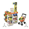 thumbnail image 2 of Supermarket Playset for Kids, Cash Register, Play Food 60 Pieces Grocery Store Toddlers +3 Mundo Toys, 2 of 13