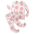thumbnail image 6 of Gbsyewxs Easter Clothes Baby Girl 2 Piece Long Sleeve Crew Neck Tops And Pants Egg Print Loungewear Toddler Outfit Set Red Size 2-3 Years, 6 of 6