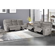 New Classic Furniture Kamari 2-Piece Fabric Manual Living Room Set in Gray