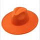 thumbnail image 1 of Sombrero Fedora de ala ancha clásico de invierno cálido de color naranja y amarillo, sombreros de lana blancos y negros para hombres y mujeres, sombrero de invierno plegable, 1 of 1