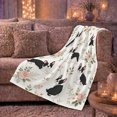 thumbnail image 5 of Boston Terrier Dogs Pink Roses Watercolor Illustration, Cozy Pet Portrait Pattern, Warm Flannel Blanket for Living Room and Bedroom, Dog Lovers Pet Adoption Gift, Pet Lover Home Decor, 5 of 7