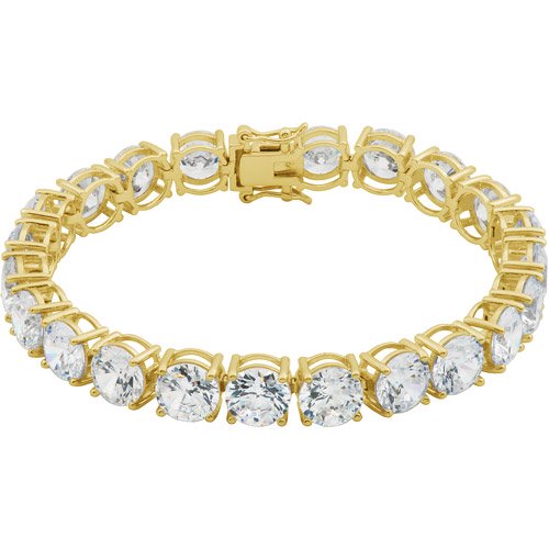 ONLINE - 67.32 Carat T.G.W. CZ 18kt Yellow Gold over Sterling Silver