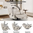 thumbnail image 5 of Boyel Living Electric Recliner Chair, Bronzing Fabric with 360 Swivel and Phone Holder, Beige, 5 of 11