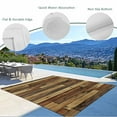 thumbnail image 4 of Fsddascl Brown Wooden Grain Outdoor Rug for Patio/Deck/Porch, Non-Slip Large Area Rug 5 x 8 Ft, Farmhouse Vintage Stitching Art Indoor Outdoor Rugs Washable Area Rugs, Reversible Camping Rug Carpet, 4 of 5