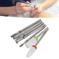thumbnail image 3 of Nail Art Drill Bits, Rotatable Long Lasting Professional Rough Surface Nails Drill Bits 7pcs  for Home, 3 of 7