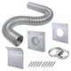 thumbnail image 1 of Pellet Stove Fresh Air Intake Kit 2x60Inch Outside Cold Air Kit for Pellet Stove Pipe Aluminum Flex, 1 of 5