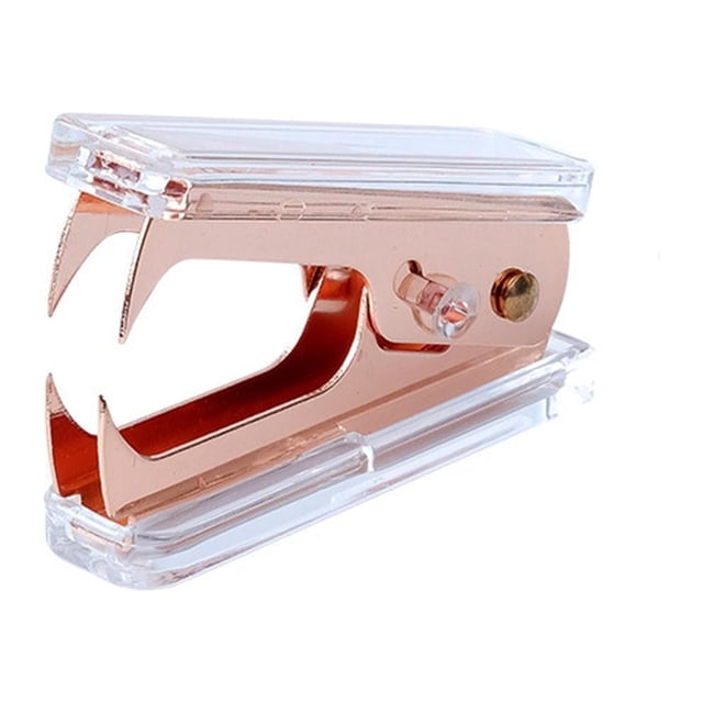 Grapadora Manual Acrílico Transparente Para Encuadernación De Documentos Material De Oficina Oro Rosa Sunnimix grapadora de oficina