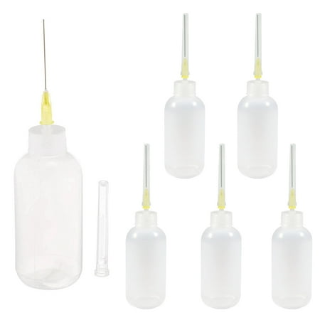 6 Needle Tip Bottle Liquid Flux Dispenser Oil Solvent Applicator Dropper 0.7
