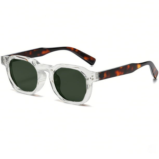 Anteojos de sol AIEYEZO retro cuadrados de marco grueso UV400 unisex