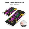 thumbnail image 2 of Honeii Mardi Gras with Flamingo Print Kitchen Mat [2 PCS] for Floor, Waterproof Non-Slip Rugs, Kitchen Decor,Standing Mat for Floor,Office, Sink, Laundry, 2 of 6