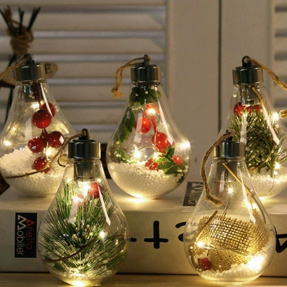 Greyghost Boules d'Ampoule DEL Transparentes de Noël, pour Patio, Pelouse, Jardin, Mariage, Fête d'Anniversaire, Décorations Suspendues de Noël