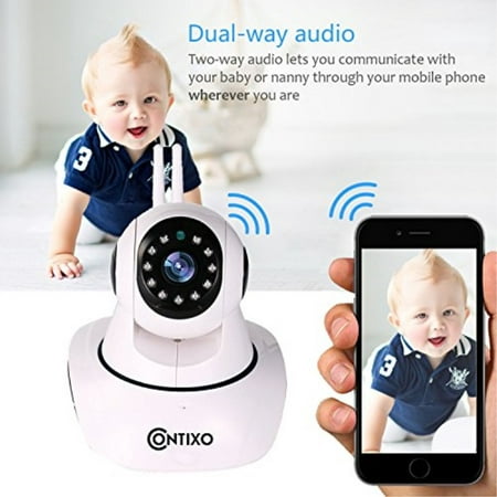 Contixo E3 Baby/Security HD 1080P Wifi Camera W/Full App Control, Night Vision 2-Way Audio, Remote Pan Tilt Control, Preset Locations, Motion Detection & Smart Alerts, Best (Best Baby Face Generator App)