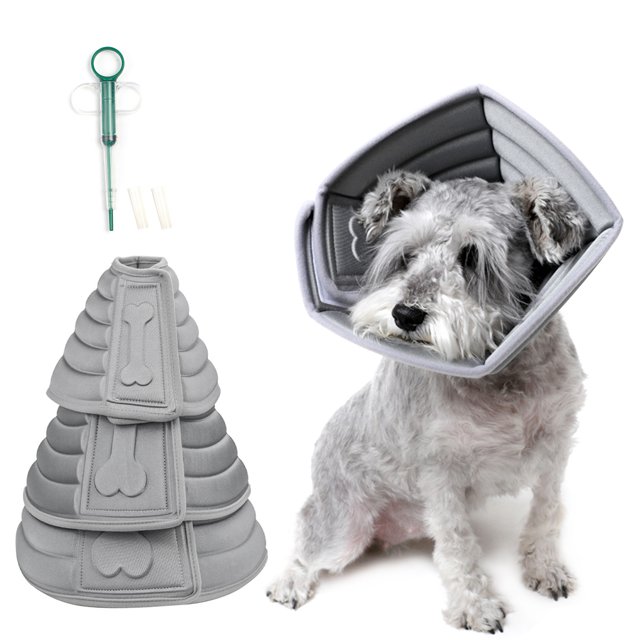 Opolski Soft Pet Recovery Comfy Cat Dog Cone Protective Elizabethan Collar for After Surgery Wound Healing