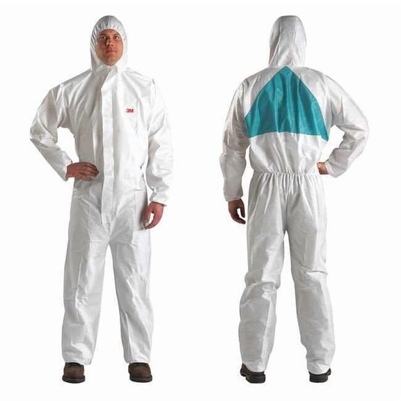 3m Hooded Disposable Coveralls, Xl, White, SMMMS 4520-XL