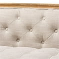 thumbnail image 3 of Baxton Studio Agnes French Provincial Beige Linen Fabric Upholstered and White-Washed Oak Wood Sofa, 3 of 10