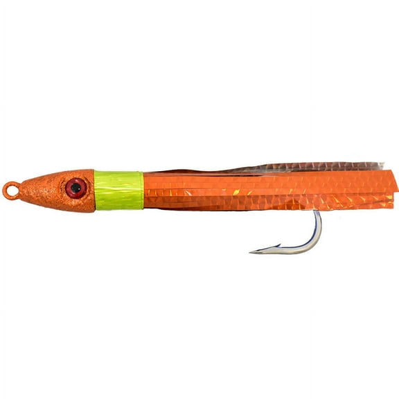 MagBay Lures Hybrid Wahoo Bombs 6" Fully Rigged - 6 oz Multi Colored Wahoo Bombing (Orange)