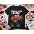 thumbnail image 5 of Tstars Mens Riding with Biden Ugly Christmas Funny Humor Santa Joe Biden Xmas T Shirt, 5 of 5