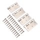 thumbnail image 5 of Diseño a tope con cojinetes resistentes y esquinas cuadradas, incluye 24 tornillos para puertas de hotel de madera Bisagras de puerta de acero resistentes, paquete de 4, 5 of 8