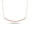 Rose Gold Vermeil Plated Silver, variant on 1/6 Ct Natural Diamond Curved Bar Necklace in Sterling Silver| Bar Necklace for Women