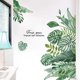 thumbnail image 2 of Calcomanía de pared de hojas tropicales verdes, plantas de hojas de palmera natural, murales de arte, decoración de pared impermeable para dormitorio, sala de estar, aula, oficina, decoración del, 2 of 8