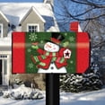 thumbnail image 2 of Snowman and Birdhouse Winter Magnetic Mailbox Cover Snowflakes Standard, 2 of 5
