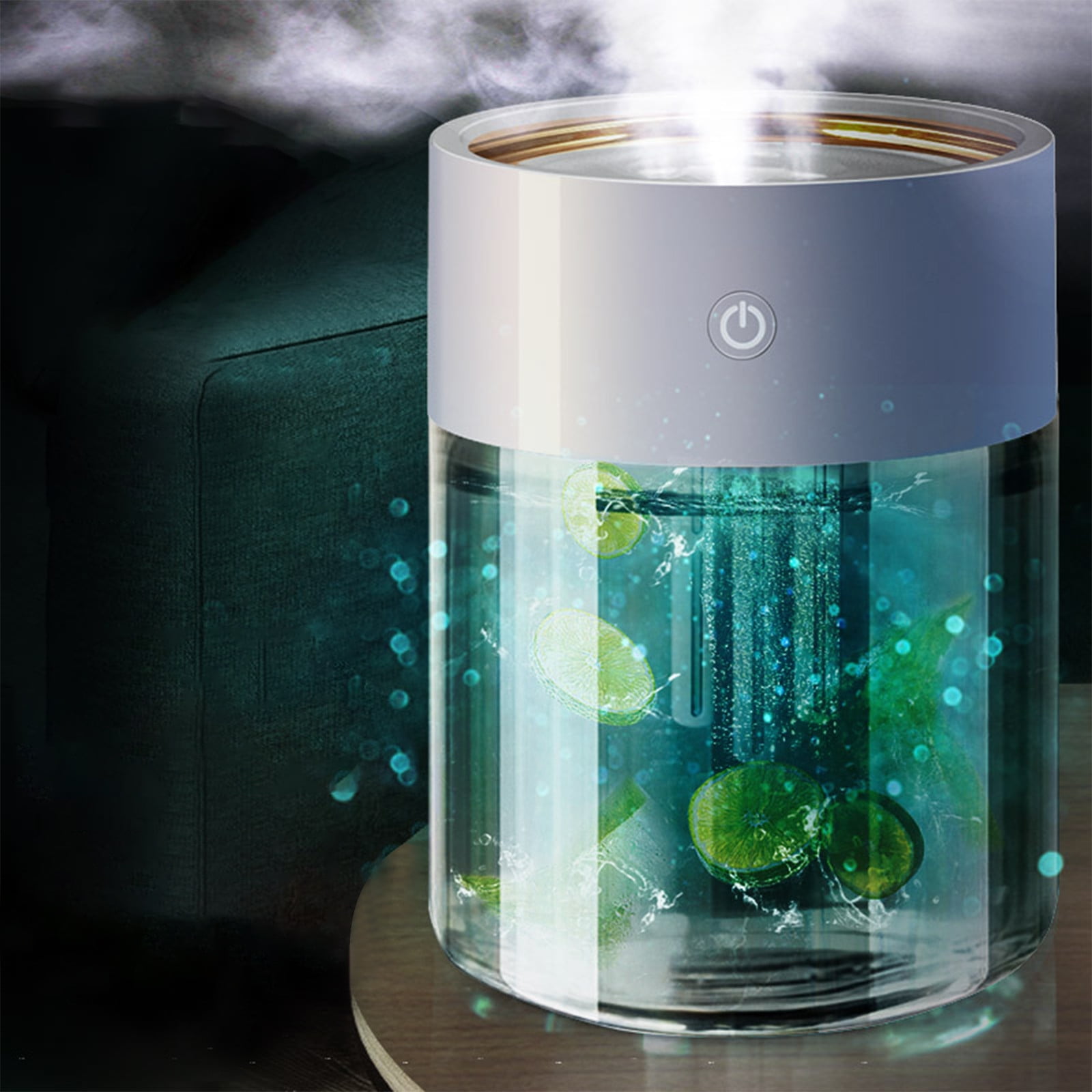 YUNAFFT Humidifiers for Bedroom Large Room, 2L Cool Mist Top Fill Oil Diffuser for Baby Nursery and Plants Quiet Rapid Ultrasonic Humidification for Home Whole House