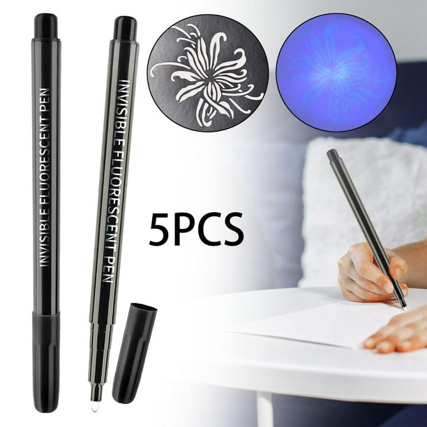 5 bolígrafos de tinta que desaparecen, bolígrafos de tinta invisibles, rotuladores de dibujo, bolígrafo luminoso para Halloween, bolsas de fiesta con