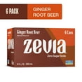 thumbnail image 1 of Zevia Ginger Root Beer 6x355ml, 1 of 7