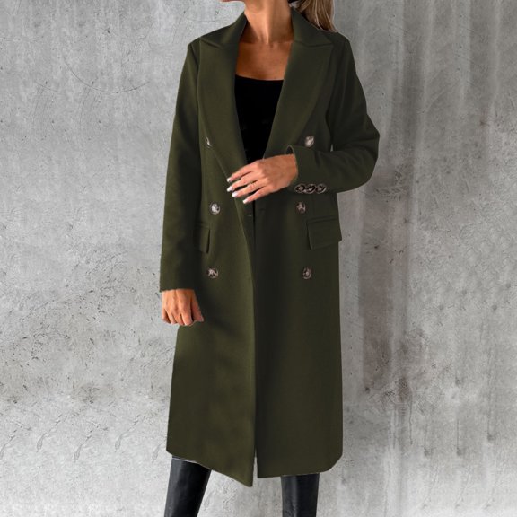 Women's Wool Coat Blouse Thin Coat Trench Long Jacket Ladies Slim Long Belt Elegant Overcoat Outwear Womens Olive Jean Jacket Ladies Western Jackets Women Flannels Hooded Lightweight Jacket for Women